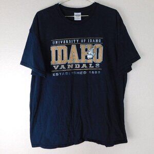 University Of Idaho Vandals Black Shirt Short Sleeve Graphic Cotton Tee  252